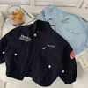 Chaqueta de Motocicleta para Niños 2026 Primavera Estilo Americano para Niños Chaqueta Única con Cuello Alto Bebé Niño Pequeño Elegante Fresca Casual