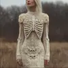 Site independente transfronteiriço internacional Vestido bodycon feminino gótico fantasia de Halloween vestido justo