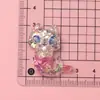 Sirena Brillante de Dibujos Animados Animal Marino Accesorios de Resina DIY Joyería Pasador Hecho a Mano Funda para Teléfono Móvil Cabeza de Vaso de Agua