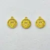 Accesorios DIY Chapados en Oro que Conservan el Color Seis Palabras Mantra Cuentas Espaciadoras de Agujero Grande Cuentas Barril Colgante Pulsera Tejida a Mano Collar