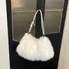 Bolso de mano de felpa transfronterizo para mujer, bolso de hombro versátil para el día a día, bolso de nicho de felpa nube, bolso cruzado de gran capacidad para mujer