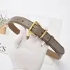 Cinturón de Cuero de Moda Estilo Hong Kong para Mujer con Hebilla de Pin, Versión Coreana Cinturón Casual Retro de Cuero Genuino para Mujer, Cadena de Cinturón Simple Versátil