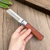 Ventas Directas de Fábrica Cuchillo de Injerto de Madera de Peral para Jardinería Cuchillo de Injerto de Yema Cuchillo Plegable de Acero Inoxidable Cuchillo de Fruta Cuchillo Multifuncional para Electricista