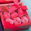 9 Flores de Jabón de Rosa Caja de Regalo de PVC Regalo de San Valentín Tienda de Joyería de Navidad Regalo Publicitario Creativo Producto de Conferencia