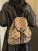 Mochila de Estilo Coreano Ins Retro de Lunares para Mujer Diseño de Nicho Bolsa con Cordón Estilo Funda Mochila Escolar para Estudiante Universitario Mochila de Viaje
