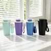 Taza de café de acero inoxidable 316 con lirios del valle, taza portátil para exteriores con asa, taza para beber de doble uso, taza térmica al por mayor