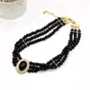 Collar Corto Estilo Étnico Perla de Imitación Incrustado de Diamantes Cadena para Clavícula Sentido del Diseño Popular en Internet Retro Nicho Moda Versátil