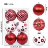 Decorações de Natal com bola de espuma revestida de tecido 8CM transfronteiriça conjunto requintado de bolas de Natal enfeites para árvore de Natal