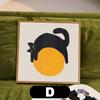 Pintura Decorativa de Arte de Nicho Simple Nórdico Pintura Colgante Moderna de Lujo Ligero para Corredor de Entrada Pintura Decorativa de Dibujos Animados para Dormitorio, Cabecera
