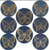 Patrón de Posavasos de Mandala Más Vendido de Amazon Resistente al Calor Posavasos de Madera Set de Accesorios para Cocina Restaurante Bar Transfronterizo