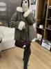 Chaqueta de Algodón Cálida Engrosada para Mujer Abrigo de Algodón Imitación Lana de Cordero Ropa de Abrigo Otoño Invierno 2026 Nuevo Estilo Pequeña Holgada Top Acolchado de Algodón