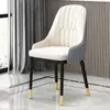 Silla de comedor de lujo nórdico, mesa y silla de comedor de hotel minimalistas modernas, taburete de tocador para uso doméstico con respaldo, silla de oficina para escritorio de computadora