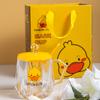 Copo de Água Presente Caixa de Presente Caneca Resistente a Altas Temperaturas Copo de Vidro Criativo Capa de Toalha de Urso Conjunto de Colheres Atacado