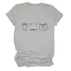 Taza, Gato, Libro, Comercio Transfronterizo, Amazon Wholesale, Corte Holgado, Versátil, Cómodo, Casual, Tallas Grandes, Manga Corta a la Moda