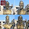 Escultura Tradicional Chinesa de Bronze Imitação para Paisagismo Externo, Busto dos Quatro Famosos Médicos da Medicina Tradicional Chinesa, Escultura de Meio-Corpo Bian Que em Resina, Decoração de Hospital