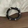 Goma para el cabello de alta gama estilo coreano, de satén de cristal, color sólido, versátil y elegante para peinados de moño o cola de caballo