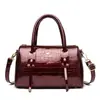 Bolso Nuevo para Mujer 2025 Bolso Cruzado de Moda Retro Europeo y Americano Bolso de Hombro Bolso de Mano para Dama Brillante de Cuero Patentado