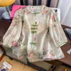 Nuevo top bordado de algodón y lino para mujer talla grande, holgado y adelgazante, moderno + pantalones largos de algodón y lino, conjunto elegante