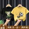 Atuendo de Verano Elegante para Niños Camiseta a la Moda de Calle de Algodón Puro de Manga Media Nueva 2026 Camisa Casual