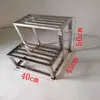 Escalón de pedal de acero inoxidable para exteriores ampliado y alargado taburete de dos dos tres cuatro escalones. Uso doméstico.