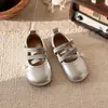 Nuevos Zapatos de Princesa para Niños Primavera 2026 Zapatos de Cuero para Niñas Mocasines Correa Elástica Estilo Ballet Planos Antideslizantes