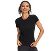 Tops Esportivos Personalizados para Mulheres, Roupas de Manga Curta de Alta Elasticidade Justas de Secagem Rápida, Camisetas Fitness Respiráveis para Corrida com Efeito Emagrecedor, Roupas de Yoga