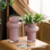 Jarrón Grande Simple Estilo Europeo Estilo Ins Cintura Pequeña Arreglo Floral de Vidrio Flor Seca Dispositivo Hidropónico para Flores Adornos de Gama Alta