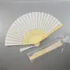 Ventoinha Branca de 21cm + Bolsa de Gaze + Pingente de Ventoinha, Ventoinha de Tecido para Casamento em Cor Sólida, Estrutura de Bambu, Superfície de Tecido de Seda, Pode Ser Impressa