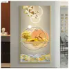 Nova Pintura Decorativa de Veado da Sorte Estilo Chinês Pintura Suspensa para Sala de Estar Sofá Pintura de Entrada Versão Vertical de Luxo Leve Corredor Pintura para Casa Luxo Leve