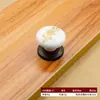 Manija de Cerámica de un Solo Agujero Patrón de Rosa Crackle Dorado y Blanco Estilo Europeo Blanco y Negro Estilo Chino Retro Manija de Tirador para Cajón y Puerta de Gabinete