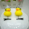 Horquilla de Pato Amarillo Corona Plateada Tiara de Princesa Pinza Superior Accesorios para el Cabello Lindos Actividad de Clase Reina Regalo Pequeño para Niños
