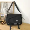 Bolsa de Dolor Guzi Estilo Anime Japonés para Estudiantes de Gran Capacidad Transparente Cruzada Bolso de Mensajero de Hombro Único de Color Sólido Simple