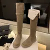 Botas de Gamuza Adelgazantes por Encima de la Rodilla para Mujer 2026 Tendencia Nueva Marrón de Uso Bidireccional Botas Largas Versátiles Elásticas Botas Ajustadas