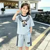 Conjunto de Verano para Niños Manga Corta 2026 Nuevo Estilo Coreano Ropa Infantil para Hermanos Conjunto Delgado de Dos Piezas de Verano para Niños Elegante