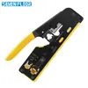 Herramienta de Engarzado RJ45 Todo en Uno de Siete Pisos con Tornillo de Giro Manual y Crimpadora de Terminales de Cable para CAT7/CAT6a/CAT6/CAT5e/CAT5, Crimpadora Ethernet Herramienta de Engarzado Pasante RJ45 Herramienta de Engarzado Ethernet