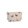 Bolsa de Maquillaje Impresa Fresca y Sencilla Estilo Ins, Bolsa Grande de Lona Portátil para Artículos de Tocador, Bolso de Mano de Lona para Estudiantes al por Mayor