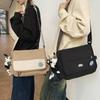 Bolsa Transversal Masculina Transfronteiriça 2024 Outono e Inverno Marca Tendência Ins Estilo Japonês Casual Bolsa Masculina Bolsa de Ombro Esportiva Pequena Bolsa de Ombro