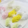 Grampo de cabelo floral feito à mão com estames de flor foscos de 2 mm. Materiais: flores artificiais, flores de cipó de papel, flores de seda, cores de flor de cabeça de fósforo.