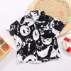 Camiseta de Bebé Manga Corta Camiseta Floral Camiseta Floral de Muñeca Camiseta Infantil Top para Niño Solapa Wholesale Verano
