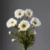 Flor Falsa de Amazon Flor Artificial Venta al por Mayor PU Dos Extremos Amapola Flor de Amapola Boda Decoración del Hogar Flor Artificial de Plástico