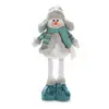 Decoraciones Retráctiles Navideñas Muñeco Azul de Papá Noel Muñeco de Nieve Reno Muñeco Adornos Decorativos Muñeco Ventana
