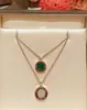 Nuevo Collar Redondo de Moneda de Gama Alta con Nácar de Doble Cara, Moneda Gruesa de Cobre Chapada en Oro de 18K, Incrustación Completa de Diamantes CNC, Cadena Versátil para Clavícula de Lujo Ligero