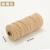 Cuerda de algodón de colores de 3 mm y 100 m, cuerda de hilo de algodón hecha a mano para bricolaje, tejido de tapices, cordón de ajuste y cordón decorativo