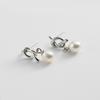 Aretes Creativos de Nudo Gota de Agua Estilo Coreano Populares en Internet Modernos Elegantes Perla Aretes de Alta Gama Aretes Suministro de Comercio Exterior