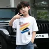 2026 Novo Estilo Verão Fino Manga Curta Roupas para Meninos, Streetwear Estiloso Moda Infantil, Conjunto de Algodão Puro de Verão para Meninos