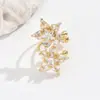 Aretes de Clip para Mujer Zirconia Starlight, Brazaletes para Oreja de Alta Gama Sin Perforación, Pendientes de Moda Estilo Coreano, Sensación de Lujo Ligero y Alta Gama