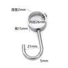 Suporte para Varão de Roupas de Aço Inoxidável Espessado Personalizado de Fábrica Haste para Pendurar Roupas Suporte de Roupas para Guarda-roupa Tubo Redondo Assento com Flange Aberta Preto