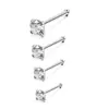 Comercio Electrónico Transfronterizo se Especializa en Tachuelas de Acero Inoxidable 316L con Circonita, Aros de Nariz Personalizados Europeos y Americanos, Joyería para Piercings de Venta Caliente