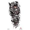 Impermeable pequeño tatuaje de brazo completo pegatina símbolo tótem animal calavera en stock al por mayor pegatina de tatuaje de texto