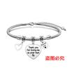 Pulsera europea y americana transfronteriza de acero inoxidable hueso de serpiente Pulsera conmemorativa del Día de la Madre regalo festivo pulsera de acero de titanio con letras al por mayor